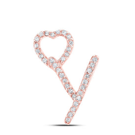 Enchanting Diamond-Encrusted Heart Initial Pendant - Alternate view 1 from Splendid Jewellery
