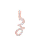 Radiant Rose Gold Diamond Initial Pendant - Personalized Cursive Z Letter Necklace - Alternate view 1 from Splendid Jewellery