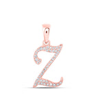 Rose Gold Diamond Initial Pendant: A Personalized Symbol of Elegance and Individuality - Alternate view 1 from Splendid Jewellery