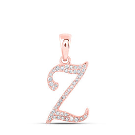 Rose Gold Diamond Initial Pendant: A Personalized Symbol of Elegance and Individuality - Alternate view 1 from Splendid Jewellery