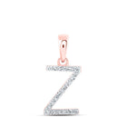 Rose Gold Diamond Initial Pendant - Personalized Elegance - Alternate view 1 from Splendid Jewellery