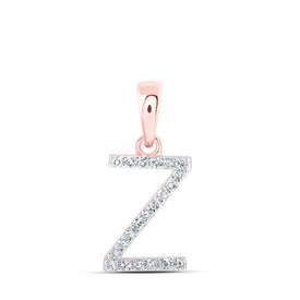 Rose Gold Diamond Initial Pendant - Personalized Elegance - Alternate view 1 from Splendid Jewellery