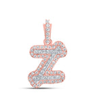 Radiant Rose Gold Diamond Initial Pendant - Personalized Elegance at Its Finest - Alternate view 1 from Splendid Jewellery