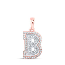 Load image into Gallery viewer, Sparkling Gold and Diamond Initial Pendant - Alternate view 1 from Splendid Jewellery