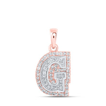 Load image into Gallery viewer, Glamorous Gold Diamond Initial Pendant - Alternate view 1 from Splendid Jewellery