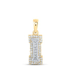 10kt Two-tone Gold Diamond Initial & Letter Pendant: Personalized Elegance in Motion - Alternate view 1 from Splendid Jewellery