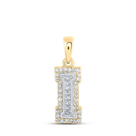 10kt Two-tone Gold Diamond Initial & Letter Pendant: Personalized Elegance in Motion - Alternate view 1 from Splendid Jewellery