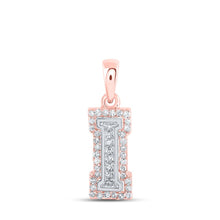 Load image into Gallery viewer, 10kt Two-tone Gold Diamond Initial Pendant - Personalized Elegance in Every Letter - Alternate view 1 from Splendid Jewellery