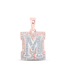Load image into Gallery viewer, 10kt Two-tone Gold Diamond Initial &amp; Letter Pendant - Personalized Elegance - Alternate view 1 from Splendid Jewellery