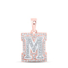 10kt Two-tone Gold Diamond Initial & Letter Pendant - Personalized Elegance - Alternate view 1 from Splendid Jewellery