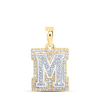10kt Two-tone Gold Diamond Initial & Letter Pendant: Personalized Elegance in Motion - Alternate view 1 from Splendid Jewellery