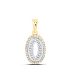 Elegant Diamond O Initial Pendant in Two-Tone Gold - Alternate view 1 from Splendid Jewellery