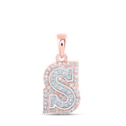 Splendid Jewellery 10kt Two-tone Gold Diamond Initial & Letter Pendant - Alternate view 1 from Splendid Jewellery