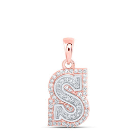 Splendid Jewellery 10kt Two-tone Gold Diamond Initial & Letter Pendant - Alternate view 1 from Splendid Jewellery