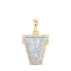 10kt Two-tone Gold Diamond Initial & Letter Pendant - Personalized Elegance - Alternate view 1 from Splendid Jewellery
