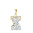 Captivating Two-Tone Gold Diamond Initial Pendant - Personalized Symbol of Love - Alternate view 1 from Splendid Jewellery