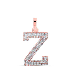 10kt Two-tone Gold Diamond Initial Pendant: Personalized Elegance and Dazzling Brilliance - Alternate view 1 from Splendid Jewellery