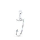 Sparkling Diamond Initial Pendant: 10kt White Gold Womens Round Diamond J Initial Letter Pendant 1/20 Cttw Top view from the 10Kt White Gold Womens Round Diamond J Initial Letter Pendant 1 20 Cttwpin216861 collection by Splendid Jewellery