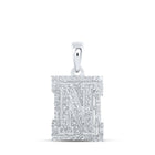 Splendid Jewellery 10kt White Gold Diamond Initial Pendant - Personalized Elegance Top view from the 10Kt White Gold Womens Round Diamond N Initial Letter Pendant 1 4 Cttwpin216091 collection by Splendid Jewellery