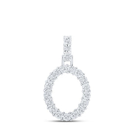 10kt White Gold Round Diamond O Initial Letter Pendant: A Mesmerizing Symbol of Elegance and Personalized Style Top view from the 10Kt White Gold Womens Round Diamond O Initial Letter Pendant 1 10 Cttwpin219137 collection by Splendid Jewellery