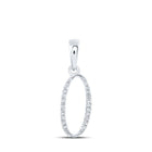 10kt White Gold Diamond Initial Pendant - Stunning Round "O" Letter Necklace Top view from the 10Kt White Gold Womens Round Diamond O Initial Letter Pendant 1 12 Cttwpin216122 collection by Splendid Jewellery