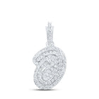 10kt White Gold Diamond Initial Pendant - Personalized Elegance and Brilliance Top view from the 10Kt White Gold Womens Round Diamond O Initial Letter Pendant 1 5 Cttwpin216525 collection by Splendid Jewellery