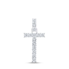 Elegant White Gold Diamond Initial Pendant Top view from the 10Kt White Gold Womens Round Diamond T Initial Letter Pendant 1 12 Cttwpin219197 collection by Splendid Jewellery