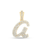 10kt Yellow Gold Diamond Initial Pendant | Personalized Elegance Necklace product  Top View from Splendid Jewellery