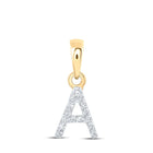 10kt Yellow Gold Diamond Initial Pendant: Personalized Elegance and Brilliance product  Top View from Splendid Jewellery