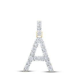 10kt Yellow Gold Diamond Initial Pendant - Personalized Elegance and Brilliance product  Top View from Splendid Jewellery