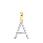 Captivating Gold and Diamond Initial Pendant - Personalized Elegance product  Top View from Splendid Jewellery
