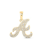Sparkling Gold Diamond Initial Pendant - Personalize Your Style with Elegance product  Top View from Splendid Jewellery