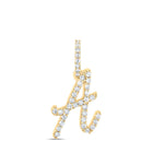 10kt Yellow Gold Diamond Initial Pendant - Personalized Elegance product  Top View from Splendid Jewellery