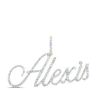 10kt Yellow Gold Womens Round Diamond Initial & Letter Pendant - A Personalized Sparkle of Elegance product  Top View from Splendid Jewellery