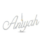 Radiant Reflections: 10kt Yellow Gold Diamond Initial & Letter Pendant product  Top View from Splendid Jewellery