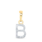 10kt Yellow Gold Diamond Initial & Letter Pendant: A Personalized Symbol of Elegance and Identity product  Top View from Splendid Jewellery