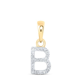 10kt Yellow Gold Diamond Initial & Letter Pendant: A Personalized Symbol of Elegance and Identity product  Top View from Splendid Jewellery