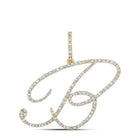10kt Yellow Gold Personalized Diamond Initial Pendant - Elegant and Timeless product  Top View from Splendid Jewellery