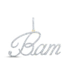 10kt Yellow Gold Round Diamond Initial & Letter Pendant | Personalized Jewelry to Showcase Your Unique Identity product  Top View from Splendid Jewellery