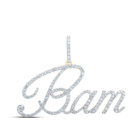 10kt Yellow Gold Round Diamond Initial & Letter Pendant | Personalized Jewelry to Showcase Your Unique Identity product  Top View from Splendid Jewellery