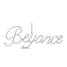 Load image into Gallery viewer, 10kt Yellow Gold Personalized Diamond Initial &amp; Letter Pendant - A Dazzling Symbol of Identity and Elegance Top view from the 10Kt Yellow Gold Mens Round Diamond Beyonce Name Charm Pendant 1 Cttwpin232636 collection by Splendid Jewellery