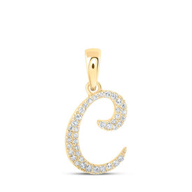 Captivating Gold & Diamond Initial Pendant - Personalized Elegance at its Finest product  Top View from Splendid Jewellery
