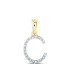 10kt Yellow Gold Diamond Initial & Letter Pendant: A Personalized Touch of Elegance product  Top View from Splendid Jewellery
