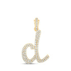 10kt Yellow Gold Diamond Initial & Letter Pendant - Personalized Elegance and Brilliance product  Top View from Splendid Jewellery