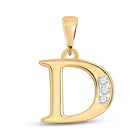 Dazzling Gold Initial Pendant with Sparkling Diamond product  Top View from Splendid Jewellery