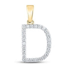 10kt Yellow Gold Diamond Initial Pendant - Personalized Elegance and Sentiment product  Top View from Splendid Jewellery