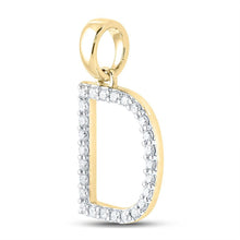 Load image into Gallery viewer, 10kt Yellow Gold Diamond Initial Pendant - Personalized Elegance and Sentiment product Side View from Splendid Jewellery