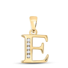Load image into Gallery viewer, 10kt Yellow Gold Diamond Initial Pendant - Personalized Elegance at its Finest product  Top View from Splendid Jewellery