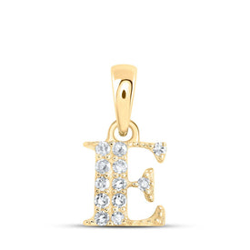 10kt Yellow Gold Diamond Initial Pendant - A Mesmerizing Symbol of Individuality and Elegance product  Top View from Splendid Jewellery