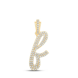 10kt Yellow Gold Diamond Initial & Letter Pendant - Personalized Elegance product  Top View from Splendid Jewellery